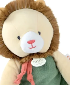 Doudou et Compagnie Doudou Lion beige et vert - 30 cm