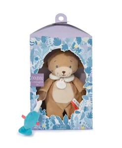 Doudou et Compagnie Doudou Loutre marron avec poisson - "Ma petite Louloutre"