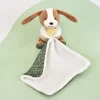 Doudou et Compagnie Doudou mouchoir chien vert et marron - 11 cm