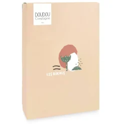 Doudou et Compagnie Doudou mouchoir chien vert et marron - 11 cm