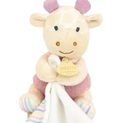 Doudou et Compagnie Doudou mouchoir Girafe rose - 11 cm