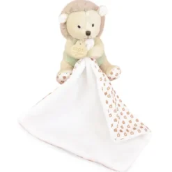 Doudou et Compagnie Doudou mouchoir hérisson vert et marron - 11 cm