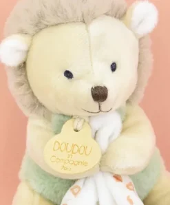 Doudou et Compagnie Doudou mouchoir hérisson vert et marron - 11 cm - Sans boite