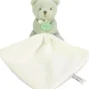 Doudou et Compagnie Doudou mouchoir- Mon petit ourson - Vert Clair - 10 cm