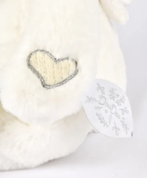 Doudou et Compagnie Doudou mouchoir ours Blanc - 30 cm - Collection Anniversaire
