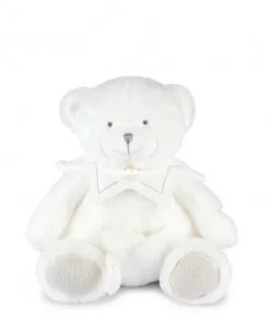 Doudou et Compagnie Doudou mouchoir ours Blanc - 30 cm - Collection Anniversaire