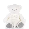 Doudou et Compagnie Doudou mouchoir ours Gris - 30 cm - Collection Anniversaire