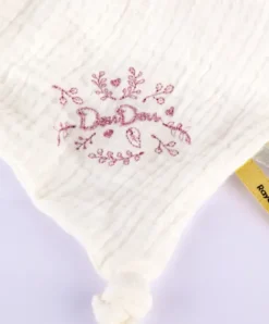 Doudou et Compagnie Doudou mouchoir ours Rose - 30 cm - Collection Anniversaire