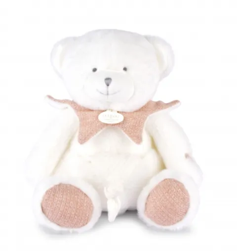 Doudou et Compagnie Doudou mouchoir ours Rose - 30 cm - Collection Anniversaire