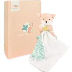 Doudou et Compagnie Doudou mouchoir renard orange - 11 cm