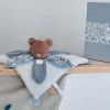 Doudou et Compagnie Doudou OURS bleu avec pétales - BOH'AIME -