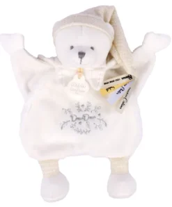Doudou et Compagnie Doudou Ours cape Blanc - 25 cm - Collection Anniversaire