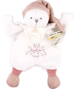 Doudou et Compagnie Doudou Ours cape Rose - 25 cm - Collection Anniversaire