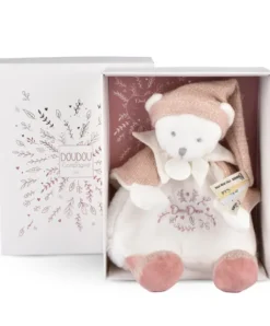 Doudou et Compagnie Doudou Ours cape Rose - 25 cm - Collection Anniversaire