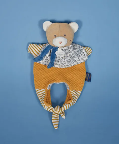 Doudou et Compagnie Doudou Ours marionnette - Petit sac - Amusette 3 EN 1