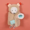 Doudou et Compagnie Doudou Ours marron avec cape - Papillotte - 3 EN 1
