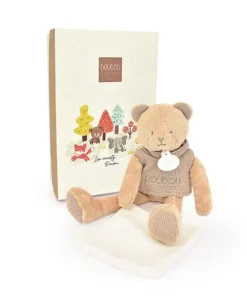 Doudou et Compagnie Doudou Ours marron avec mouchoir - Sweety - 25 cm
