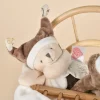 Doudou et Compagnie Doudou ours mouchoir 3 histoires - Marron