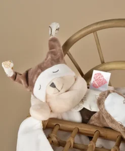 Doudou et Compagnie Doudou ours mouchoir 3 histoires - Marron