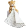Doudou et Compagnie Doudou ours mouchoir marron Petit Roi - 10 cm
