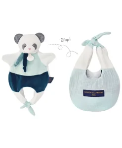 Doudou et Compagnie Doudou Panda marionnette - Petit sac - Amusette 3 EN 1