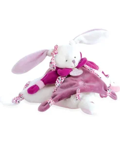 Doudou et Compagnie Doudou plat Cerise le lapin Rose - 27 cm