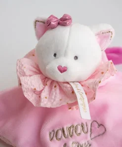 Doudou et Compagnie Doudou plat Chat rose - Attrape-rêves - 20 cm