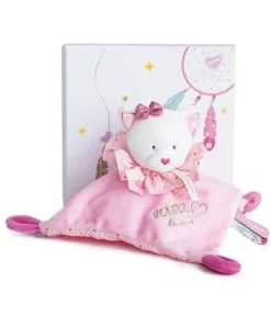 Doudou et Compagnie Doudou plat Chat rose - Attrape-rêves - 20 cm