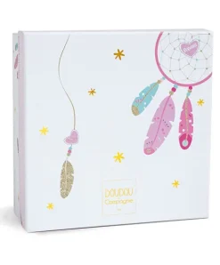 Doudou et Compagnie Doudou plat Chat rose - Attrape-rêves - 20 cm