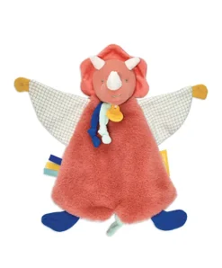 Doudou et Compagnie Doudou plat dinosaure orange Lou - 25 cm