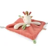 Doudou et Compagnie Doudou plat girafe beige et rouge -25 cm