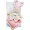 Doudou et Compagnie Doudou plat lapin de sucre rose - 24 cm