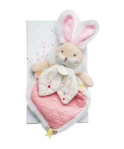 Doudou et Compagnie Doudou plat lapin de sucre rose - 24 cm