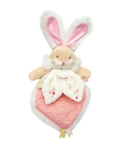 Doudou et Compagnie Doudou plat lapin de sucre rose - 24 cm