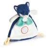 Doudou et Compagnie Doudou plat Loup bleu marine Tiwipi - 23 cm