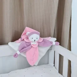 Doudou et Compagnie Doudou plat Ours Collector rose - 24 cm