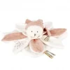 Doudou et Compagnie Doudou plat pétales Ours Rose - 25 cm - Collection Anniversaire