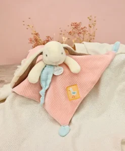 Doudou et Compagnie Doudou plat rose - LAPIN CIBOULETTE- 27 cm