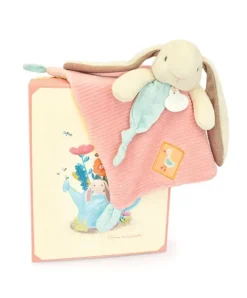 Doudou et Compagnie Doudou plat rose - LAPIN CIBOULETTE- 27 cm