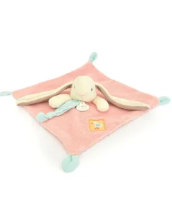 Doudou et Compagnie Doudou plat rose - LAPIN CIBOULETTE- 27 cm