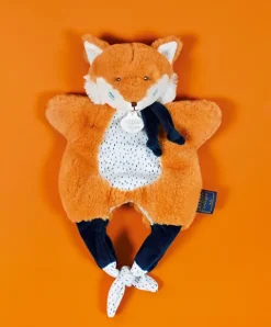 Doudou et Compagnie Doudou Renard marionnette - Petit sac - Amusette 3 EN 1