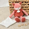 Doudou et Compagnie Doudou Renard rose avec mouchoir - Sweety - 25 cm