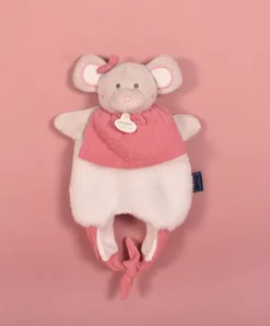 Doudou et Compagnie Doudou Souris marionnette - Petit sac - Amusette 3 EN 1