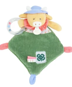 Doudou et Compagnie Doudou vache avec hochet billes - Aneth -21 cm