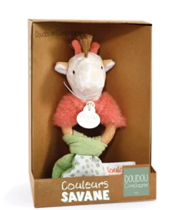 Doudou et Compagnie Hochet bébé girafe - 15 cm