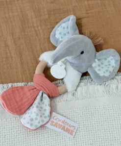 Doudou et Compagnie Hochet bébé éléphant - 15 cm
