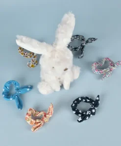 Doudou et Compagnie Lapin blanc avec chouchou -12 cm - Modèle aléatoire