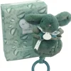 Doudou et Compagnie Lapin DOUDOU® - boite à musique lapin - 20 cm - Vert