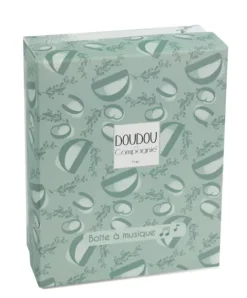 Doudou et Compagnie Lapin DOUDOU® - boite à musique lapin - 20 cm - Vert