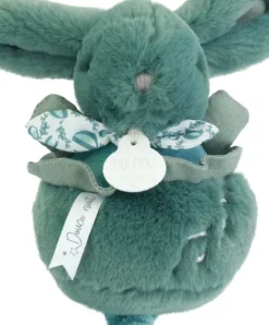 Doudou et Compagnie Lapin DOUDOU® - boite à musique lapin - 20 cm - Vert